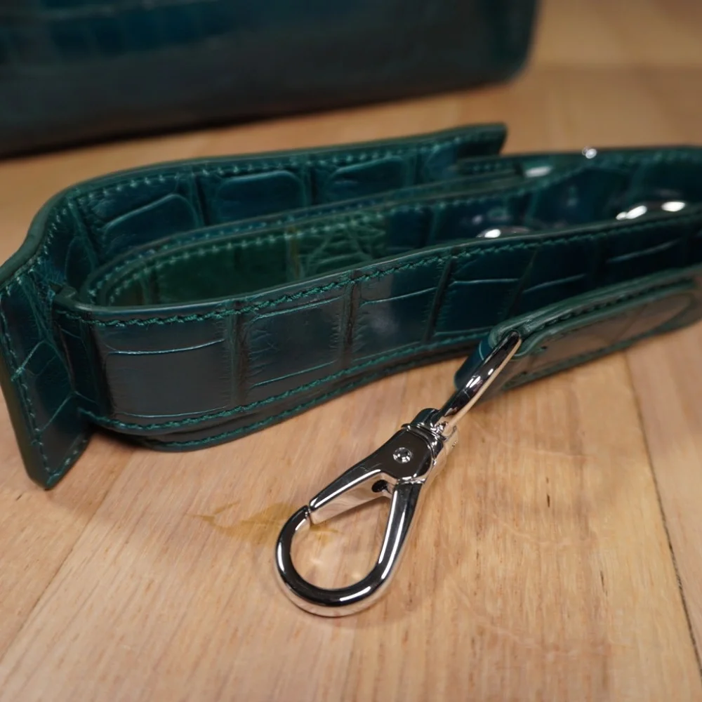 Ralph Lauren Purple Label Alligator Briefcase Emerald OS Brand New - Picture 14 of 16